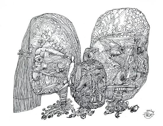 一家 紙本 40x30cm 2016