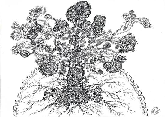 無題樹 紙本 40x30cm 2017