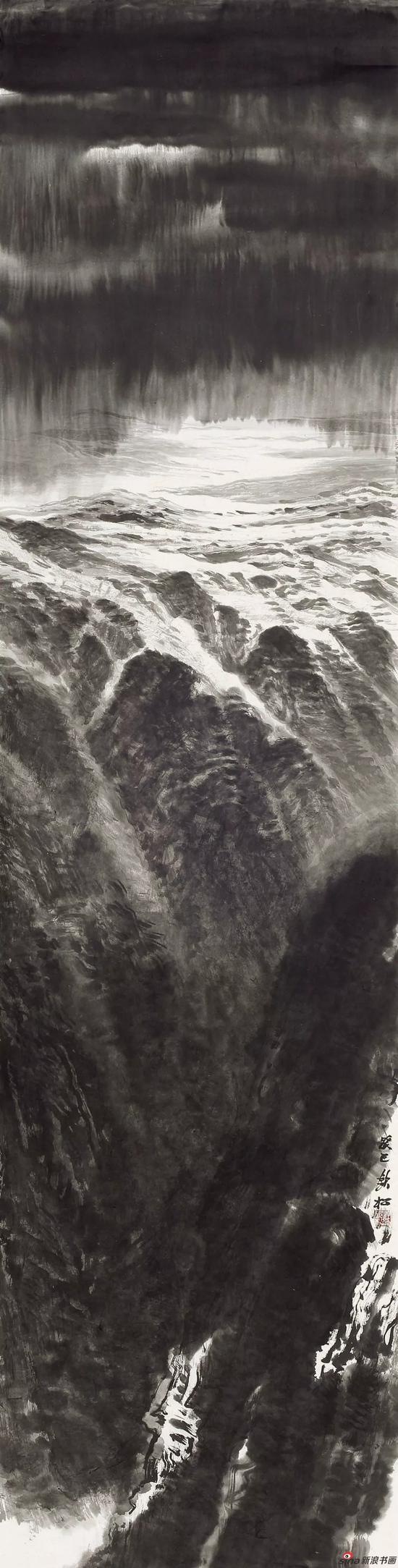 《雨傾》248x62cm