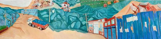 《發新芽》布面油畫,110×150cm,2018